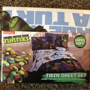 Twin Ninja Turtle bed sheets NEW
